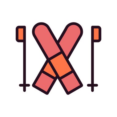 Kayak simgesi, vektör çizimi