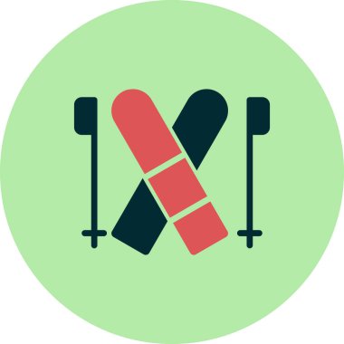 Kayak simgesi, vektör çizimi