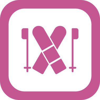 Kayak simgesi, vektör çizimi