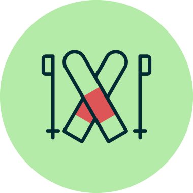 Kayak simgesi, vektör çizimi