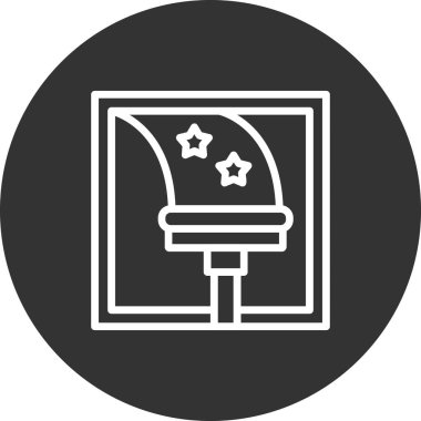 Pencere Temizleme simgesi, vektör illüstrasyonu