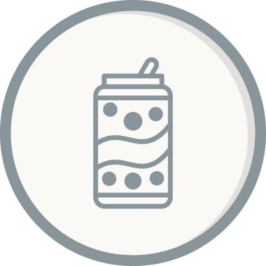 Soda kutusu. Web simgesi basit illüstrasyon