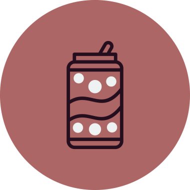 Soda kutusu. Web simgesi basit illüstrasyon