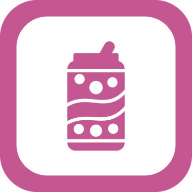 Soda kutusu. Web simgesi basit illüstrasyon