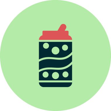 Soda kutusu. Web simgesi basit illüstrasyon