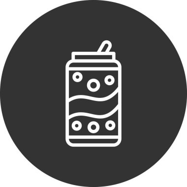 Soda kutusu. Web simgesi basit illüstrasyon