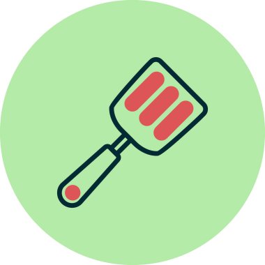 Spatula vektör simgesi moda şablonu