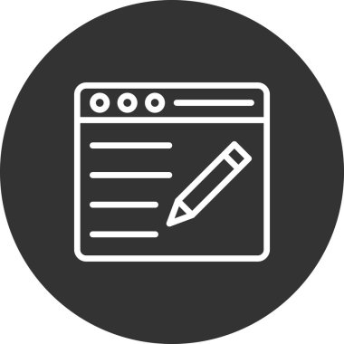 blog simgesi vektör illüstrasyonu