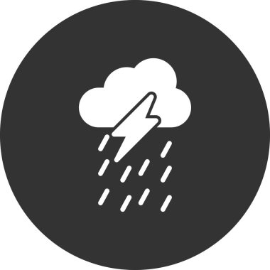 Gök gürültüsü Web simgesi basit tasarım