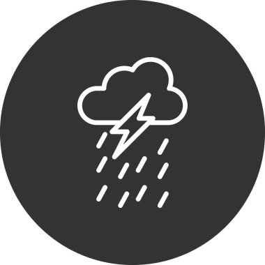 Gök gürültüsü Web simgesi basit tasarım