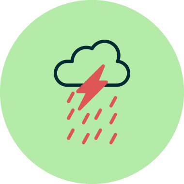 Gök gürültüsü Web simgesi basit tasarım