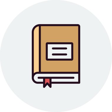 Kitap simgesi, modern vektör illüstrasyon tasarımı