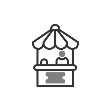 bilet ikonu vektör illüstrasyonu