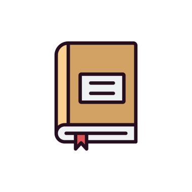 Kitap simgesi, modern vektör illüstrasyon tasarımı