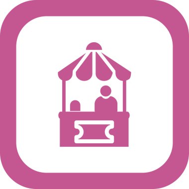 bilet ikonu vektör illüstrasyonu