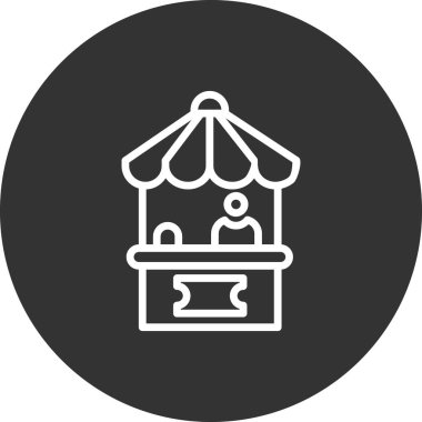 bilet ikonu vektör illüstrasyonu