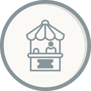 bilet ikonu vektör illüstrasyonu