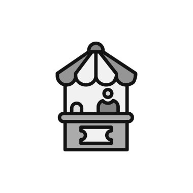 bilet ikonu vektör illüstrasyonu