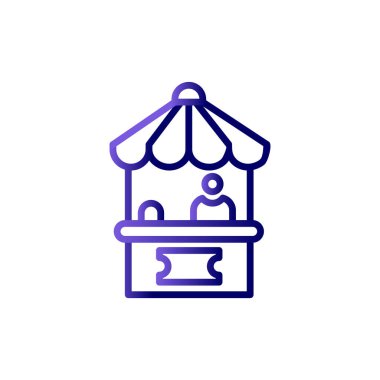 bilet ikonu vektör illüstrasyonu