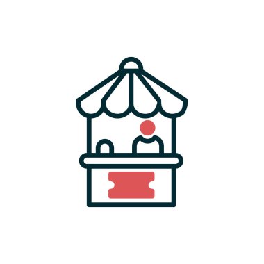 bilet ikonu vektör illüstrasyonu