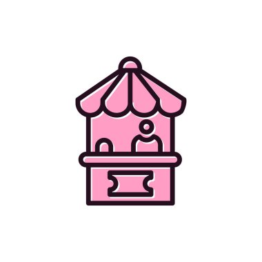 bilet ikonu vektör illüstrasyonu