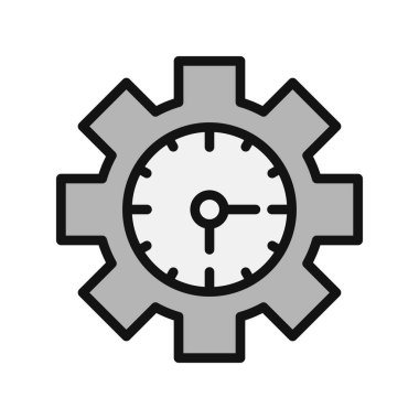 Zaman Yönetimi basit simgesi, vektör illüstrasyonu