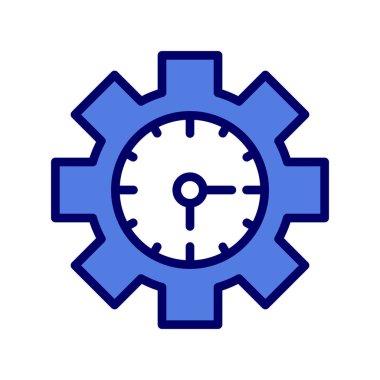 Zaman Yönetimi basit simgesi, vektör illüstrasyonu