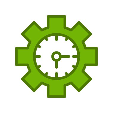 Zaman Yönetimi basit simgesi, vektör illüstrasyonu