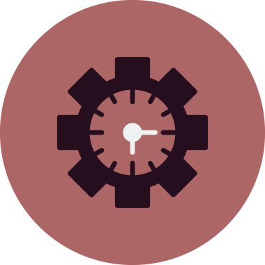 Zaman Yönetimi basit simgesi, vektör illüstrasyonu