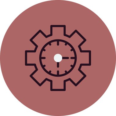 Zaman Yönetimi basit simgesi, vektör illüstrasyonu