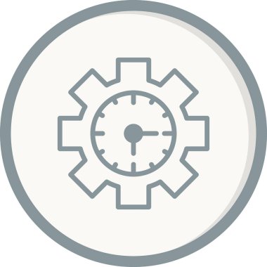 Zaman Yönetimi basit simgesi, vektör illüstrasyonu