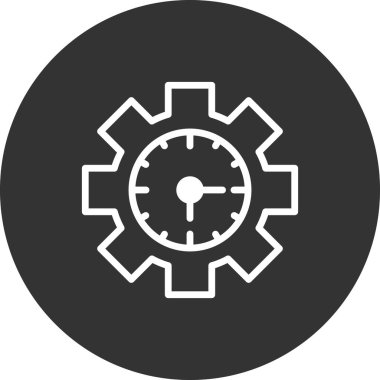 Zaman Yönetimi basit simgesi, vektör illüstrasyonu