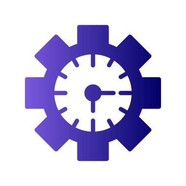 Zaman Yönetimi basit simgesi, vektör illüstrasyonu