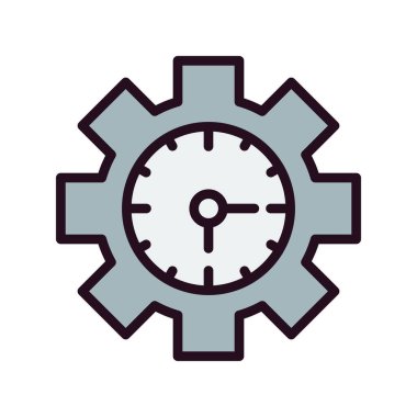 Zaman Yönetimi basit simgesi, vektör illüstrasyonu