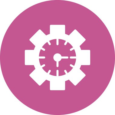 Zaman Yönetimi basit simgesi, vektör illüstrasyonu