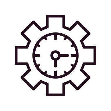 Zaman Yönetimi basit simgesi, vektör illüstrasyonu