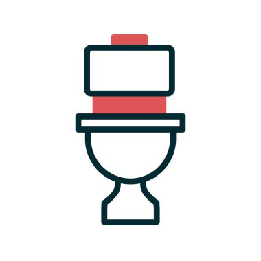 Tuvalet işareti simgesi. düz tasarım biçimi.