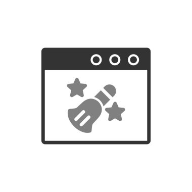 Web ve mobil uygulama tasarımınız için beyaz arkaplanda izole edilmiş tarayıcı simgesi vektörü, uzak logo konsepti