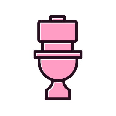 Tuvalet işareti simgesi. düz tasarım biçimi.