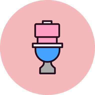 Tuvalet işareti simgesi. düz tasarım biçimi.