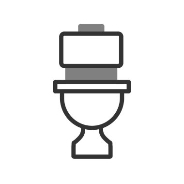 Tuvalet işareti simgesi. düz tasarım biçimi.