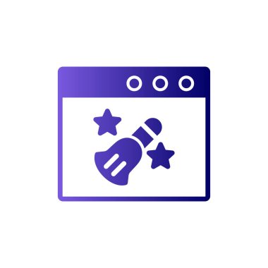 Web ve mobil uygulama tasarımınız için beyaz arkaplanda izole edilmiş tarayıcı simgesi vektörü, uzak logo konsepti