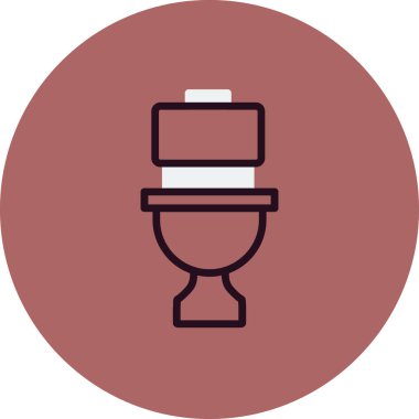 Tuvalet işareti simgesi. düz tasarım biçimi.