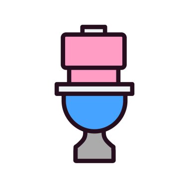 Tuvalet işareti simgesi. düz tasarım biçimi.