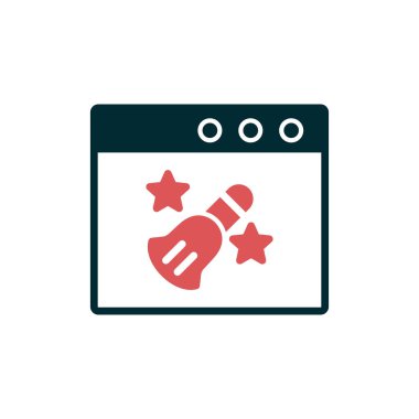 Web ve mobil uygulama tasarımınız için beyaz arkaplanda izole edilmiş tarayıcı simgesi vektörü, uzak logo konsepti