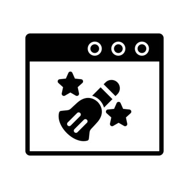 tarayıcı simgesi vektör illüstrasyonu