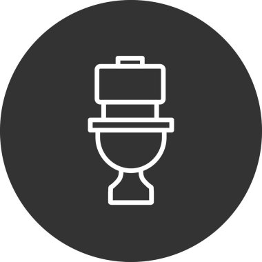 Tuvalet işareti simgesi. düz tasarım biçimi.