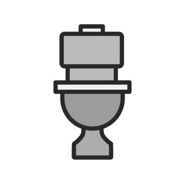 Tuvalet işareti simgesi. düz tasarım biçimi.