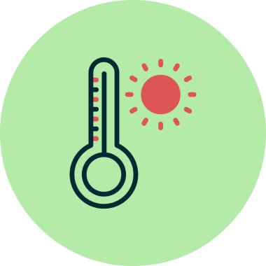 sıcaklık simgesi vektör illüstrasyonu