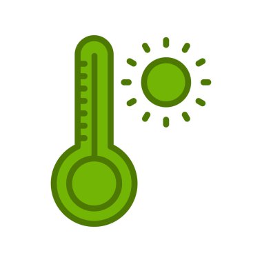 sıcaklık simgesi vektör illüstrasyonu